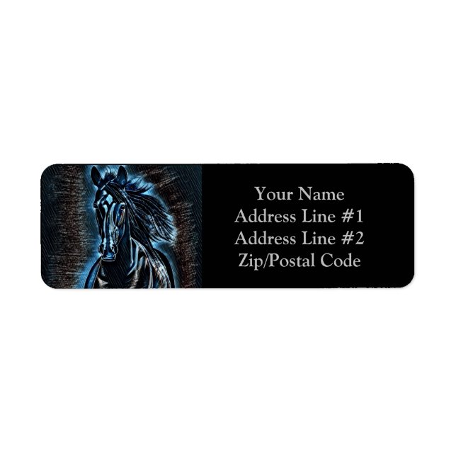 Etiqueta Western Beaud Wild Mustang Blue Tones (Frente)