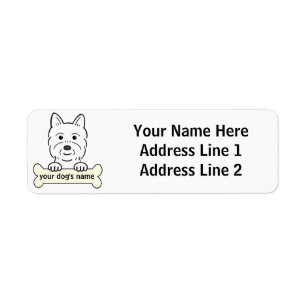 Etiqueta Westie personalizado