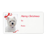 Etiqueta Westit Christmas Gift Stickers<br><div class="desc">Estes adoráveis adesivos de presentes de Terrier Branco da West Highland são uma combinação perfeita para o nosso papel de embrulho de Natal Westie.</div>
