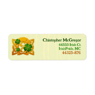 Etiqueta Whimsey de 3D divertido irlandês