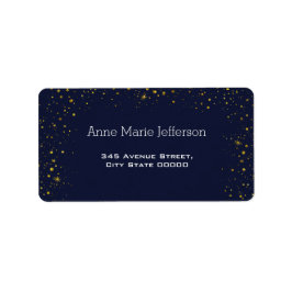 Etiqueta Whimsic Dourado Starry Night Chá de fraldas