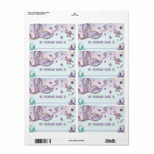 Etiqueta Whimsical What's Your Smermaid Name Birthday Game?