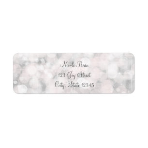Etiqueta White Bokeh Light Elegant Glam Invitation
