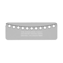 Etiqueta White Holiday String of Lights Address Labs