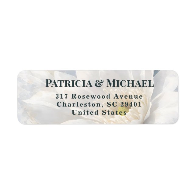 Etiqueta White Ivory Quiet Luxury Romantic Elegant Wedding  (Frente)