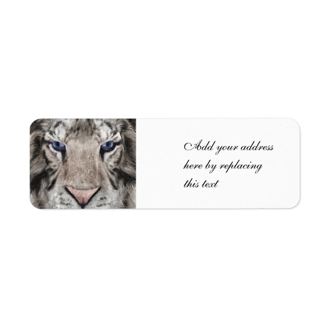 Etiqueta White Tiger Head  (Frente)