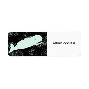 Etiqueta white whale return address label