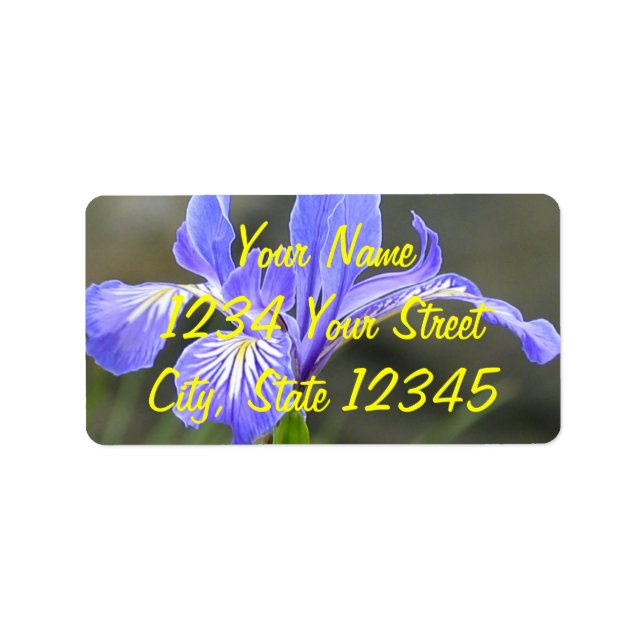 Etiqueta Wild Purple Iris (Frente)