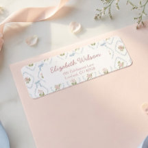 Wildflower Baby Shower Return Address