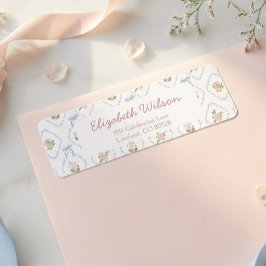 Etiqueta Wildflower Baby Shower Return Address