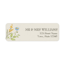Etiqueta Wildflower Return Address Label