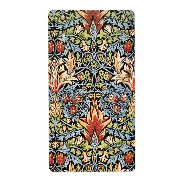 Etiqueta William Morris Snakeshead Design (Frente)