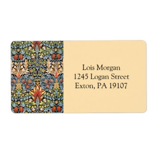 Etiqueta William Morris Snakeshead Design