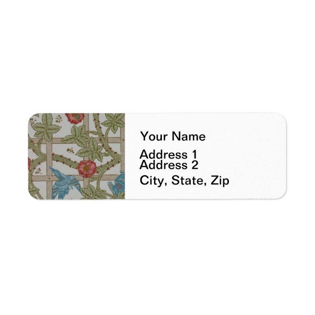 Etiqueta William Morris Trellis Wallpaper Art (Frente)