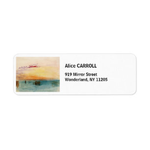 Etiqueta William Turner - A laguna perto de Veneza no Sunse