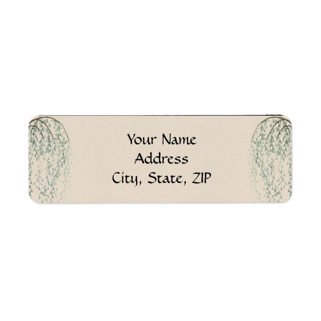 Etiqueta Willow Branch em Linen (Frente)