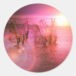 Etiqueta Windsurfing do por do sol