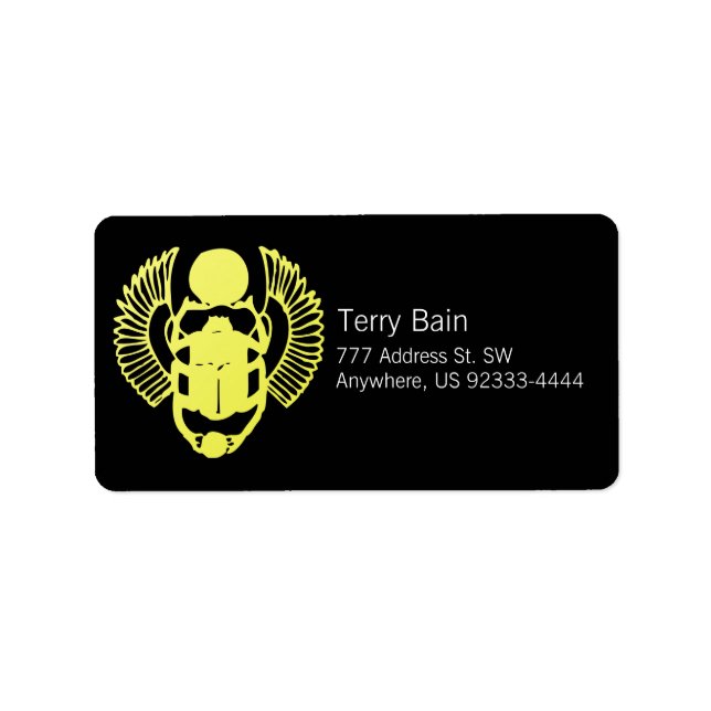 Etiqueta Winged Scarab (Frente)