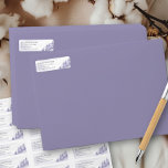 Etiqueta Winter Forest Lavender Return Address Label<br><div class="desc">Winter wedding return address labels for your wedding invitation or rsvp envelopes, with scenic watercolor design in shades of lavender. The snow scene features a snowy mountain forest landscape with pine trees. All of the name and address text is editable and if you would like matching products, please browse my...</div>
