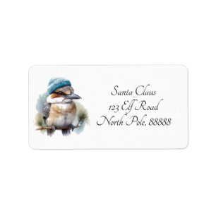Etiqueta Winter Kookaburra Wish, personalizado