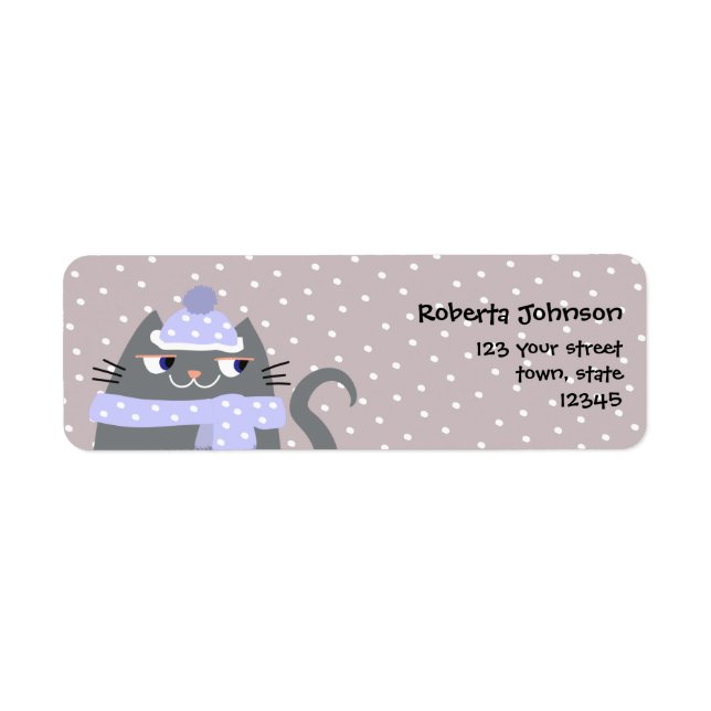 Etiqueta Winter Return Address (Frente)