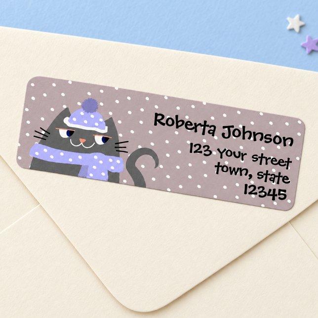 Etiqueta Winter Return Address (Criador carregado)