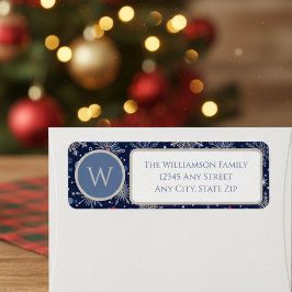 Etiqueta Winter Wonderland Snowflake return address