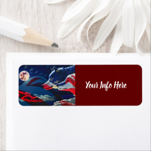 Etiqueta Wolf American Flag Label