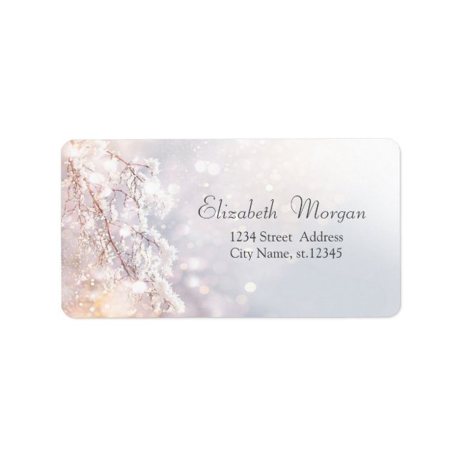 Etiqueta Wonderland Branches de inverno (Frente)