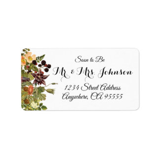 Etiqueta Woodland floral Large Address Labels