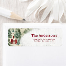 Woodland Rustic Country Christmas Cute Address