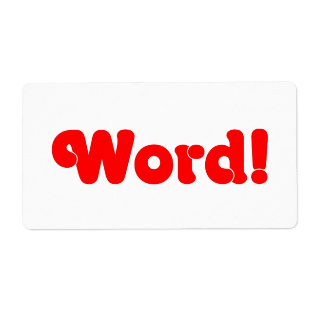 Etiqueta Word! (Frente)
