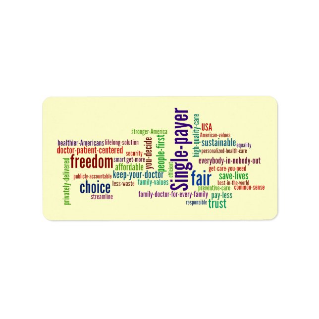 Etiqueta Word Cloud Sticker (Frente)
