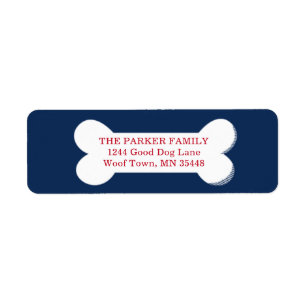 Etiqueta Wown Um Rótulo De Endereço De Cachorro De Feliz Na