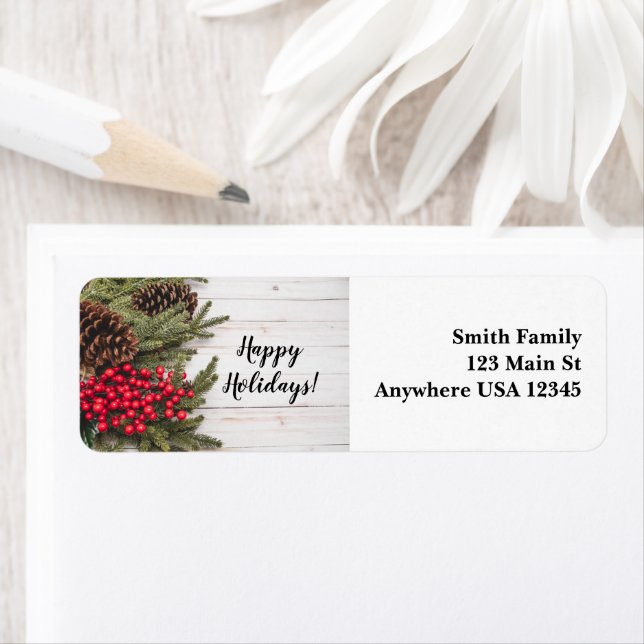 Etiqueta Wreath e Holly Holiday Collection (Insitu)