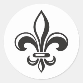 Etiqueta x20 Flor de lys francês moderno preto
