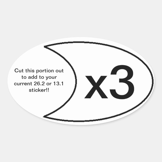 Etiqueta x3 da maratona (Frente)