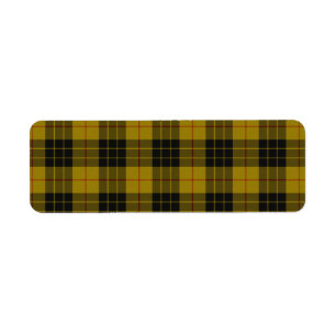 Etiqueta Xadrez amarela de tartan MacLeod