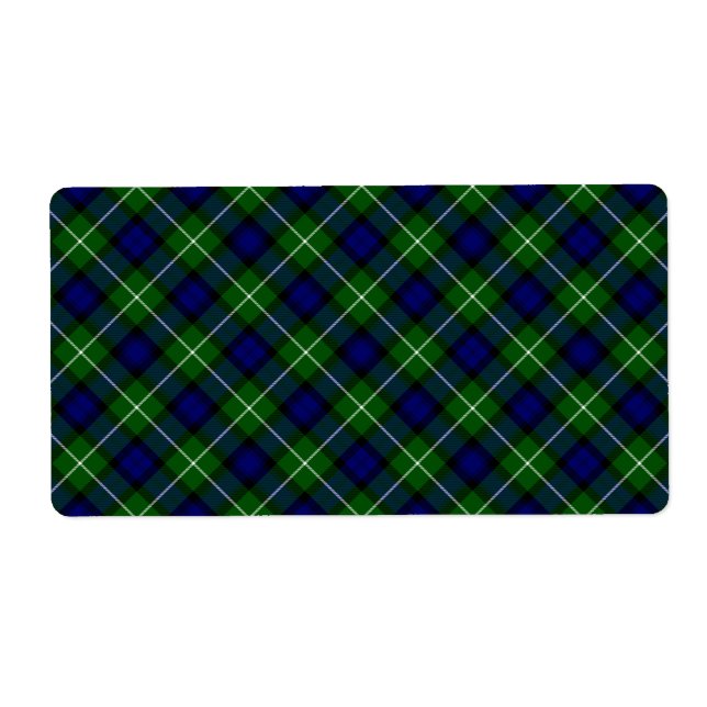 Etiqueta Xadrez azul-tartan (Frente)