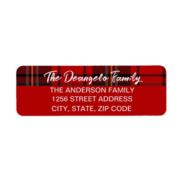 Etiqueta Xadrez de Natal (Frente)