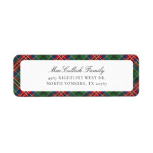 Xadrez Rustic Tartan Red Return Endereço