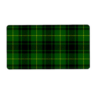 Etiqueta Xadrez verde MacArthur tartan