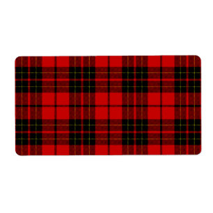 Etiqueta Xadrez vermelha do Brodie tartan