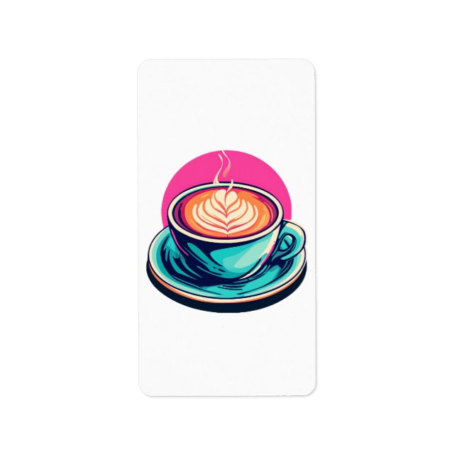 Etiqueta Xícara de cappuccino (Frente)