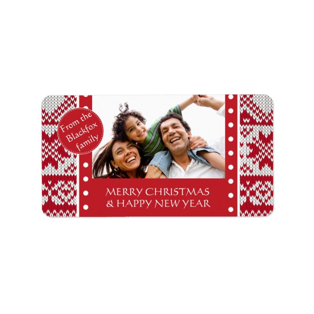 Etiqueta Xmas do Knted (Frente)