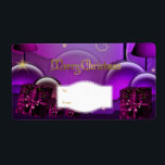 Etiqueta Xmas Gift Label Purple White Christmas<br><div class="desc">Xmas Gift Label Purple White Christmas</div>