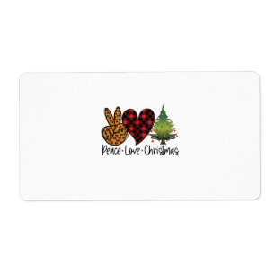 Etiqueta Xmas Gift Peace Love