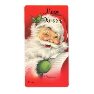 Etiqueta Xmas Gift Sticker Etiqueta Natal San Vint