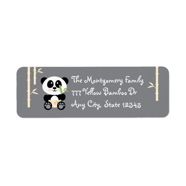 Etiqueta Yell Bamboo Baby Panda em Fraldas (Frente)