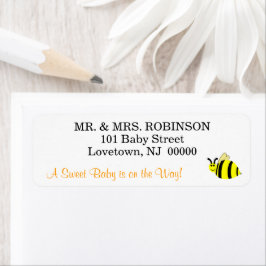 Etiqueta Yellow Bumble Bee Sweet Baby